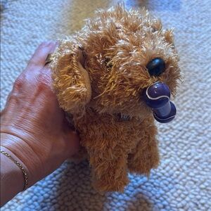 American Girl Brown and Purple Plush Dog